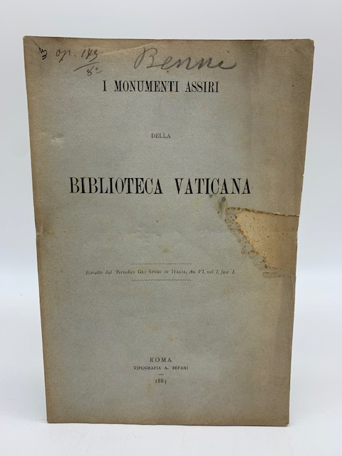 I monumenti assiri della Biblioteca vaticana